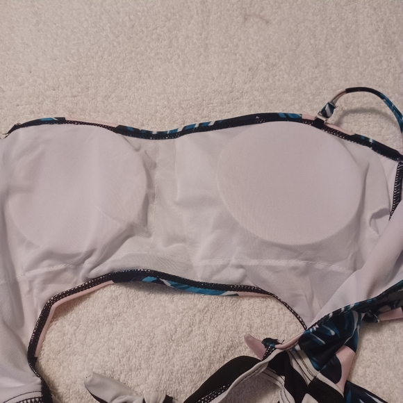 Cupshe Black & White Stripe High Waisted Manokini Swimsuit Size XL - Picture 8 of 13